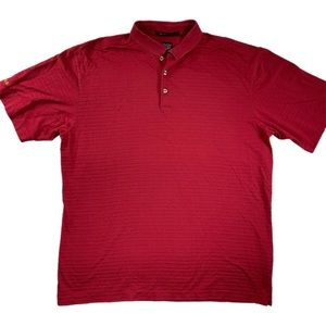 Nike Tiger Woods Collection Polo Shirt Fit Dry Golf Men's L Red